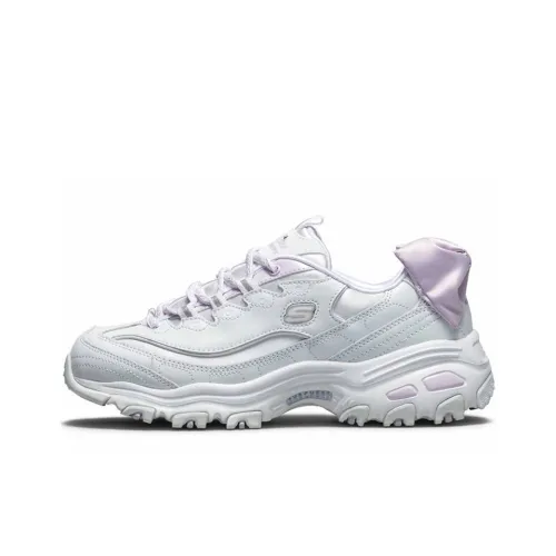 Skechers D'Lites 1.0 Casual Shoes Women's Low-Top White/Lavender