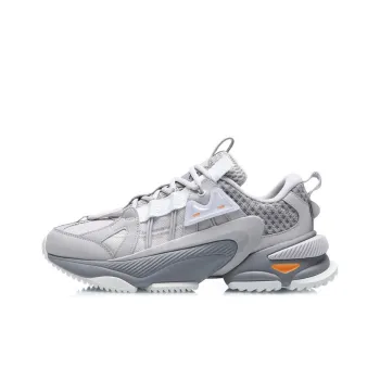LiNing Nebula M1 Cushioning Anti Slip Wear Resistant Breathability Low Top Sports Casual Shoes Men's Gray White