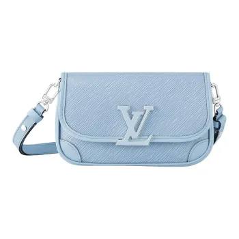 LOUIS VUITTON Epi Grain Cow Leather Crossbody Bag, Shoulder Bag Women's Blue