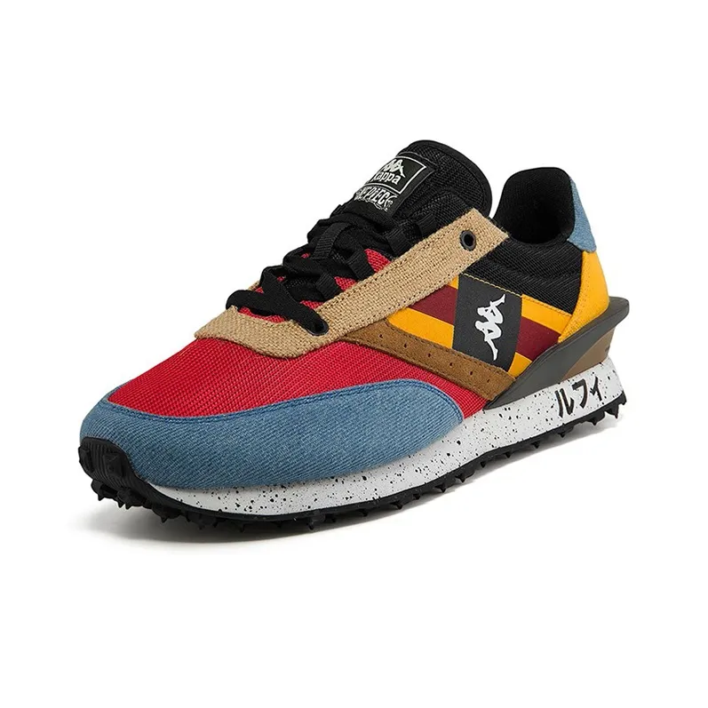 Kappa One Piece Abrasion Resistant Coverage Low Top Casual Shoes Women's Red Black Blue-1
