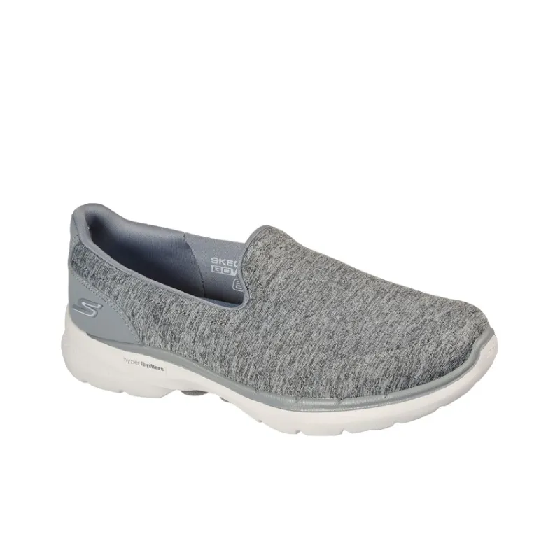 Skechers Go Walk 6 Grand Horizon Breathable And Wear-resistant Low-Top Casual Shoes Women's Gray-2