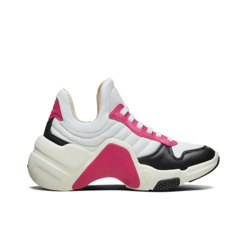 Skechers Block Neo Cushioning Abrasion Resistant Support Low Top Casual Shoes Women's White Pink-1