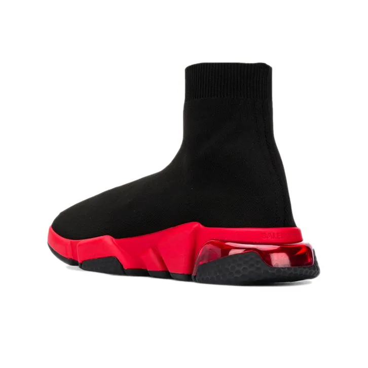 Balenciaga Speed Sneaker 'Clear Sole - Black Red'-3