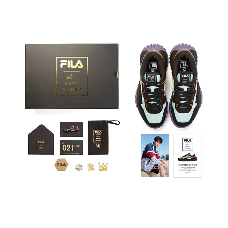 FILA FUSION Mihara Yasuhiro X Fila Running Shoes Black/Purple-6