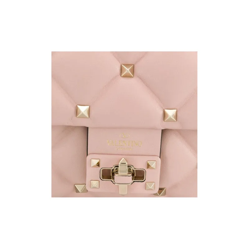 Valentino Sheepskin Portable Crossbody Bag, Shoulder Bag Women's Pink-2