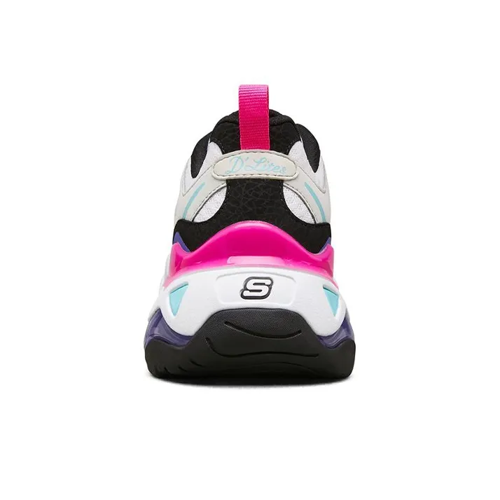 Skechers D Lites 3.0 Air Low Top Running Shoes White/Black/Pink Women's-3