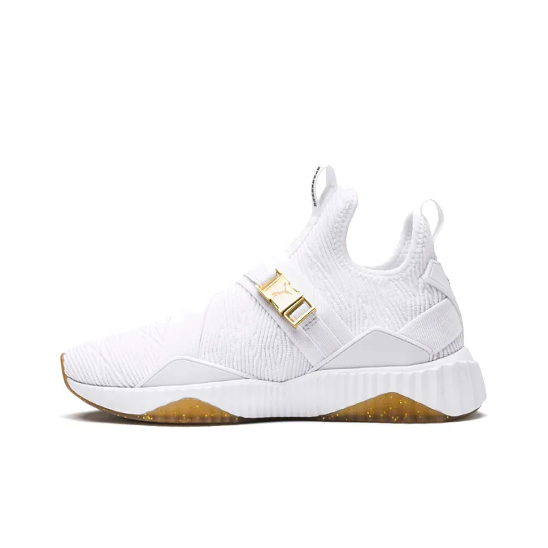 PUMA Defy Varsity Mid 'White Metallic Gold' Women's-0