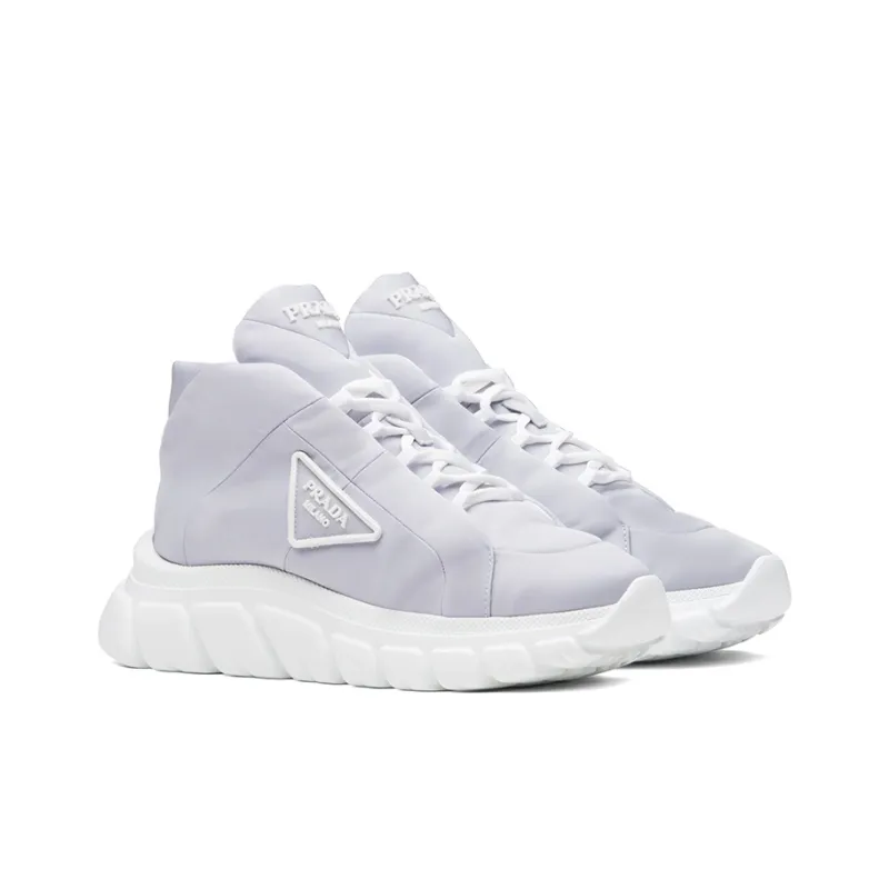 PRADA High Top Casual Shoes Women's Cornflower Blue-2