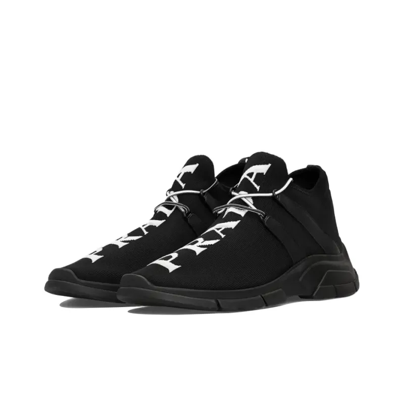 PRADA Cushioning Anti Slip And Wear Resistant Low Top Sports Casual Shoes Men's Black-2