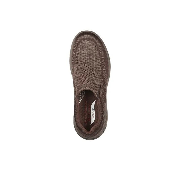 Skechers Arch Fit Collection Arch Fit Motley Breathable Low-Top Casual Shoes Men's Brown Gray-2