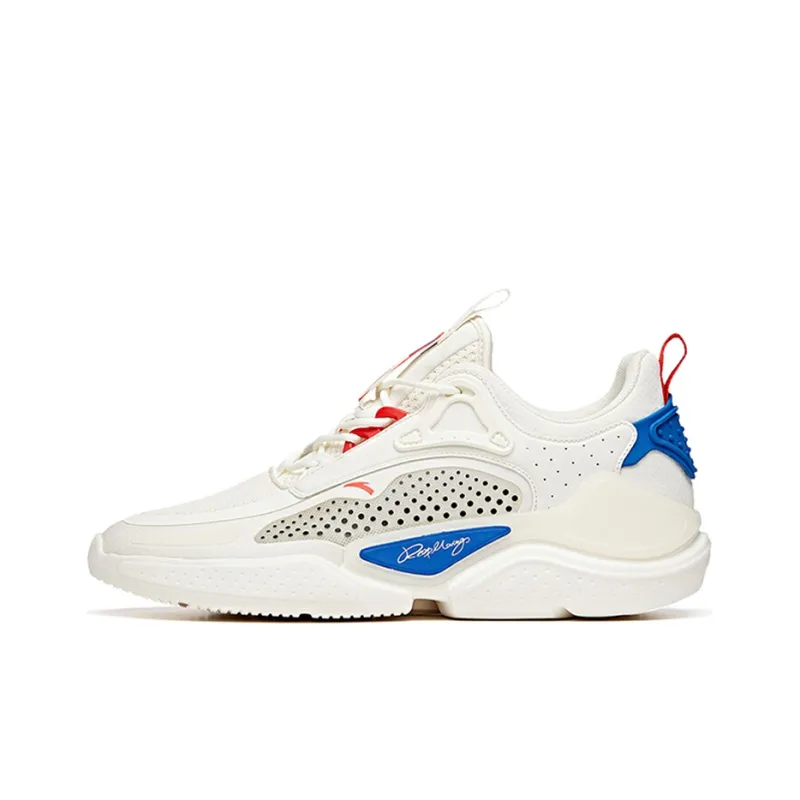 Anta Life Collection Cushioning Anti Slip And Wear Resistant Low Top Casual Shoes Men's Red White-0