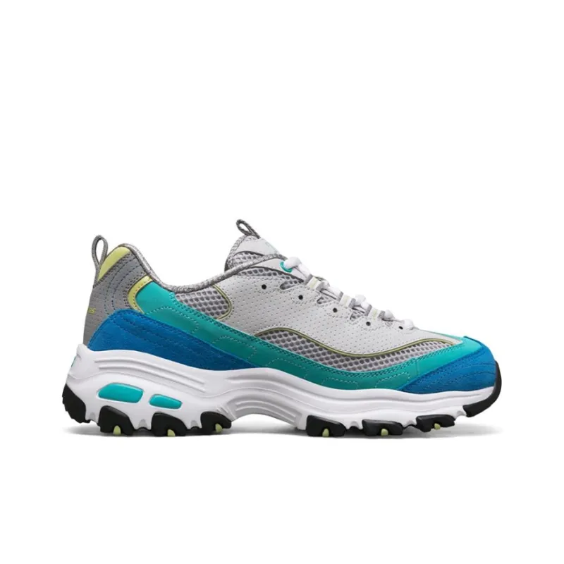 Skechers D'LITES 1.0 Cushioning Abrasion Resistant Breathable Low Top Casual Shoes Women's Turquoise-1