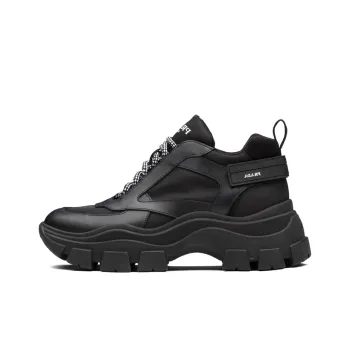PRADA Chunky Sneakers Men Mid Top Black
