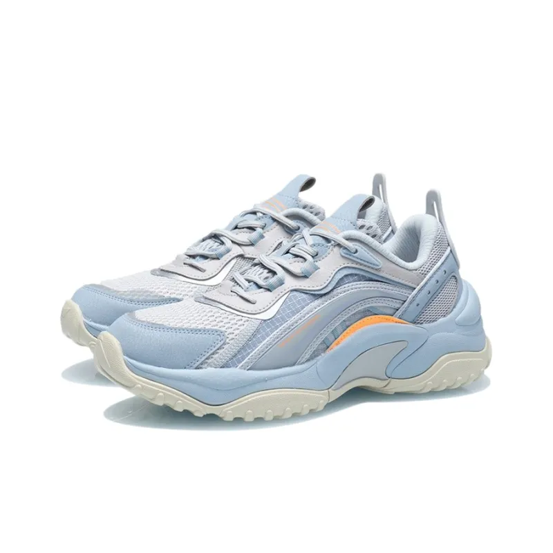 LINING Aurora WindWalker Chunky Sneakers Women's Low Top Coin Gray/Celestial Blue-2