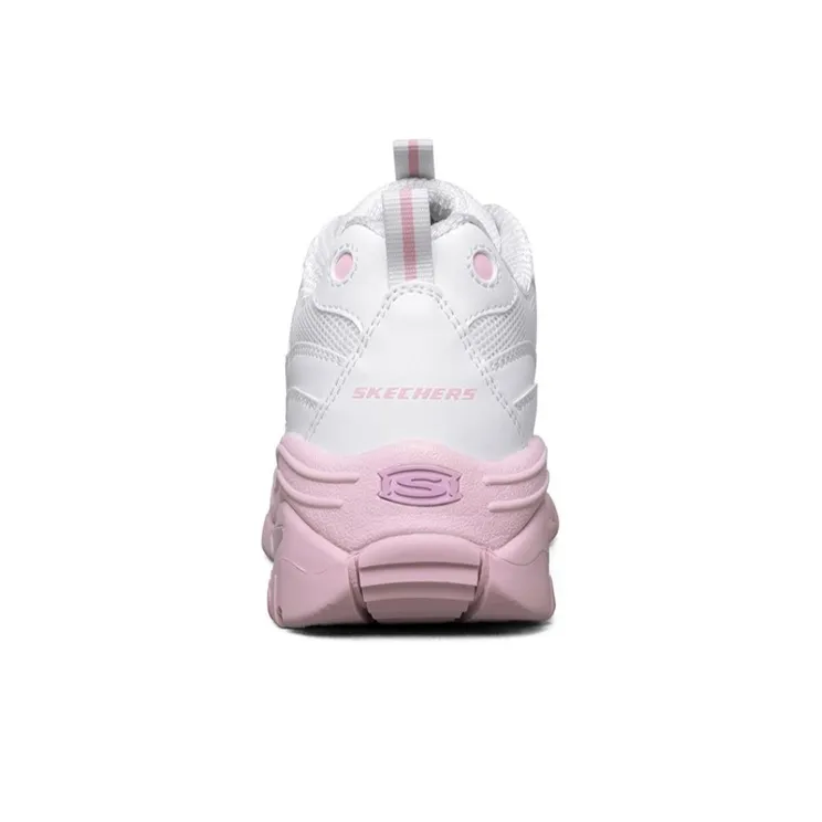 Skechers Energy Cushioned Wear Resistant Breathable Low Top Casual Shoes Women's White Pink-3
