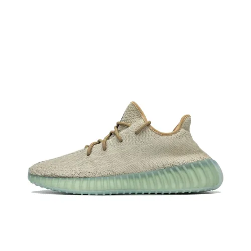 Adidas Originals Yeezy Boost 350 V2 Leaf 'Leaf' Breathable Cushioning Low Top Casual sides Unisex Brown Green