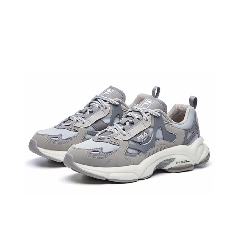 FILA FUSION RJV Cushioning Anti-Slip Wear-Resistant Breathability Low-Top Casual Shoes Men's Sun Rock Gray-3