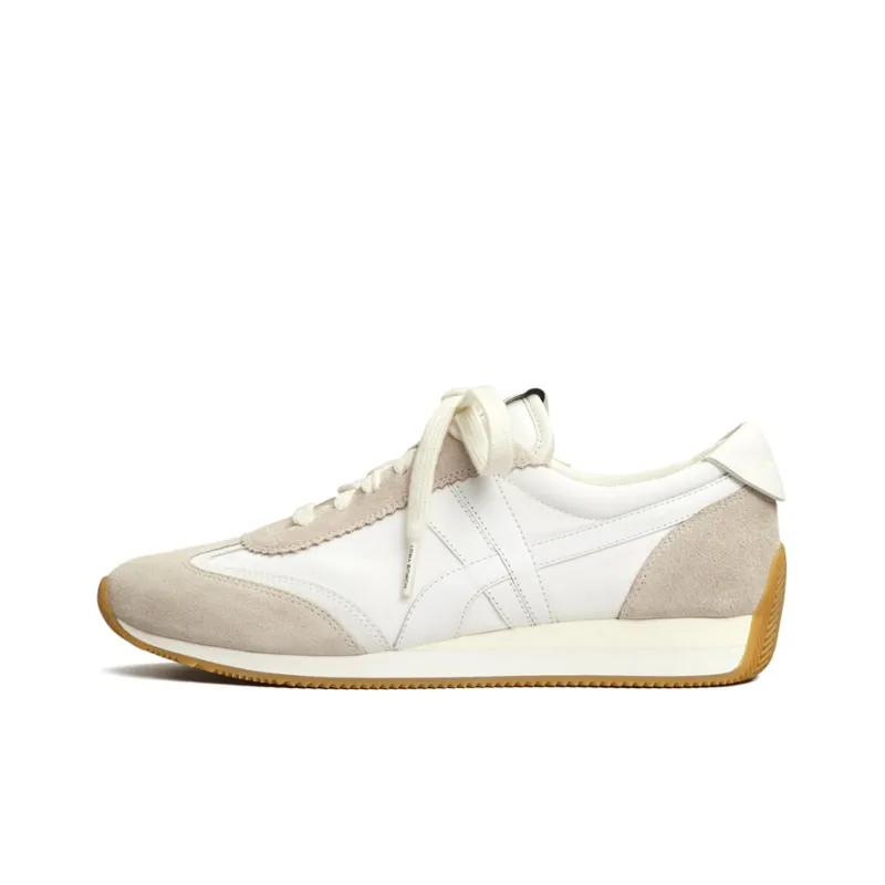 TORY BURCH Hank Anti Slip Wear Resistant Low Top Athletic Shoes Women's Ecru-0