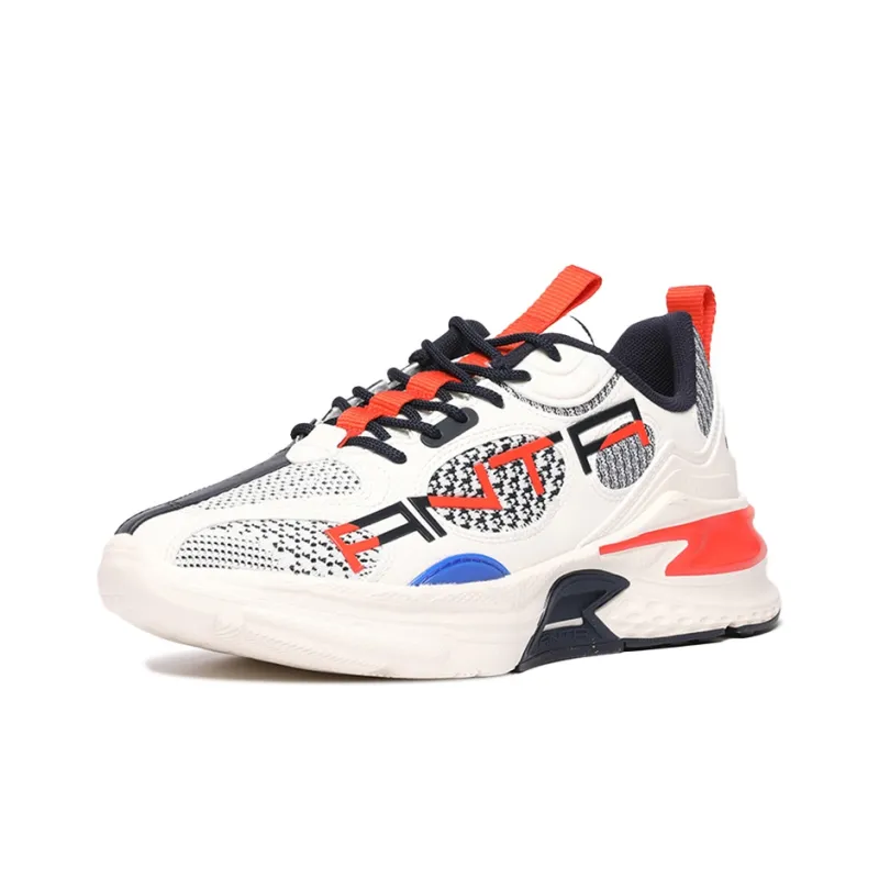 ANTA Casual Shoes Men Low Top Ivory White/Deep Blue Black/Sea Snail Red-2