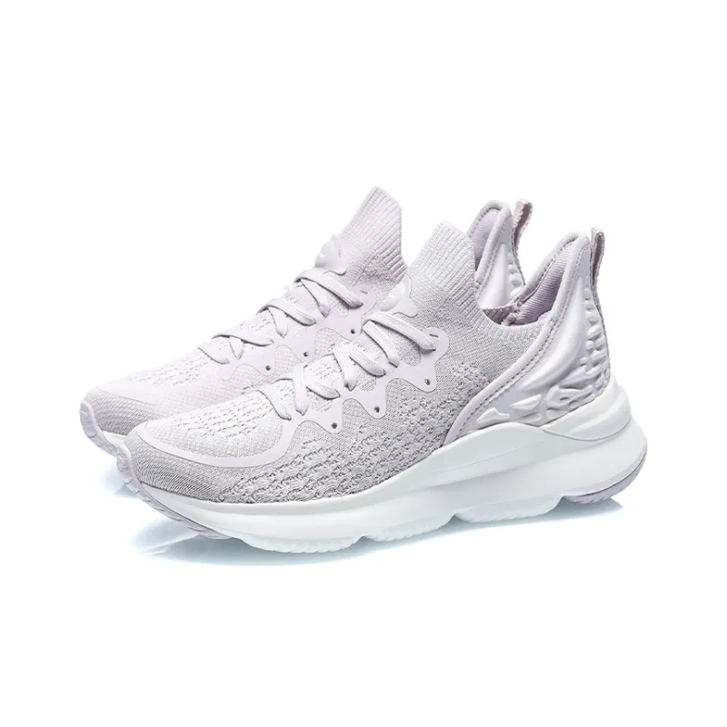 LiNing EazGo Comfortable Collection Lightweight Low Top Sports Casual Shoes Women's Purple Gray-2