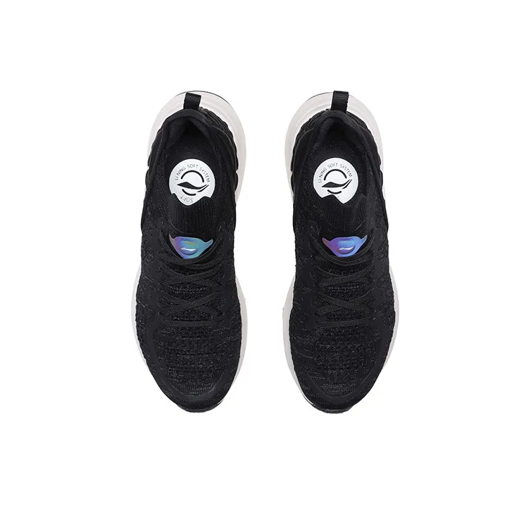 LiNing EazGo Comfortable Collection Lightweight Low Top Casual Shoes Women's Black White-3