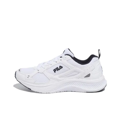 FILA Field Gauge Light Slip Resistant Low Top Casual Shoes Unisex White Black Korean Style