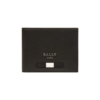BALLY Bevye Logo Plaque Bi-Fold Wallet