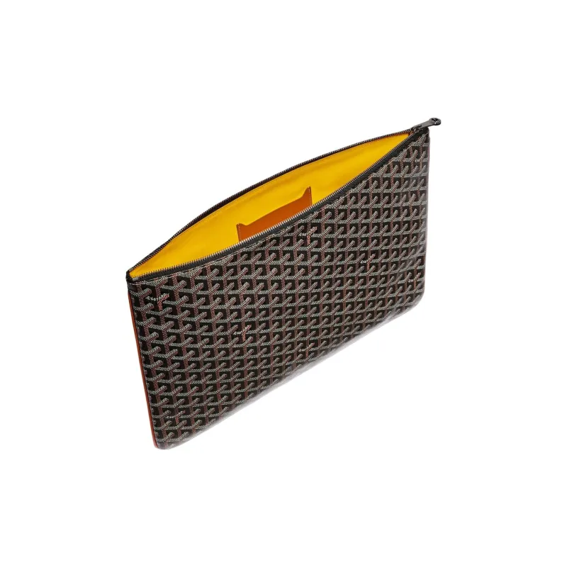 GOYARD SENAT Canvas With Leather Toiletry Bags Storage Bags Clutch Large Size Unisex 11 Colors-7
