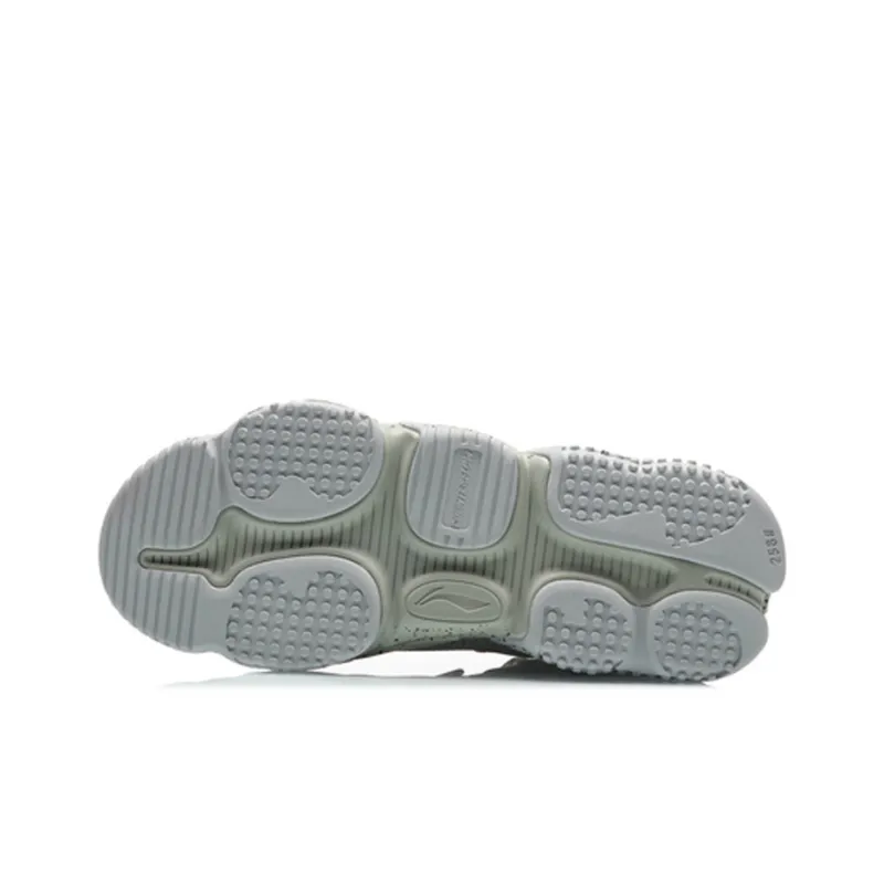 LiNing CF Camel Bell Cushioning Anti-Slip And Wear-Resistant Mid-Top Sports Casual Shoes Men's Gray-4