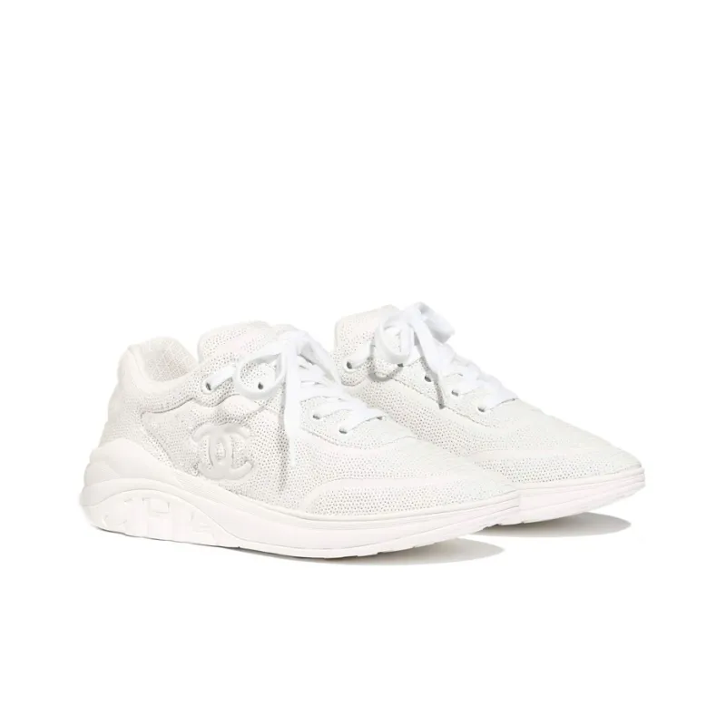 CHANEL Low-Top Casual Shoes Women's White-2
