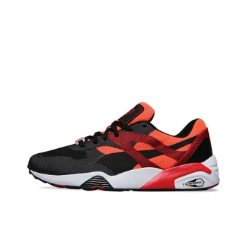 PUMA R698 Progressive Lace Up Running Shoes Black/Yellow