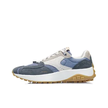 LiNing CF Tencel Damask Low-Top Sports Casual Shoes Men's Gray Blue