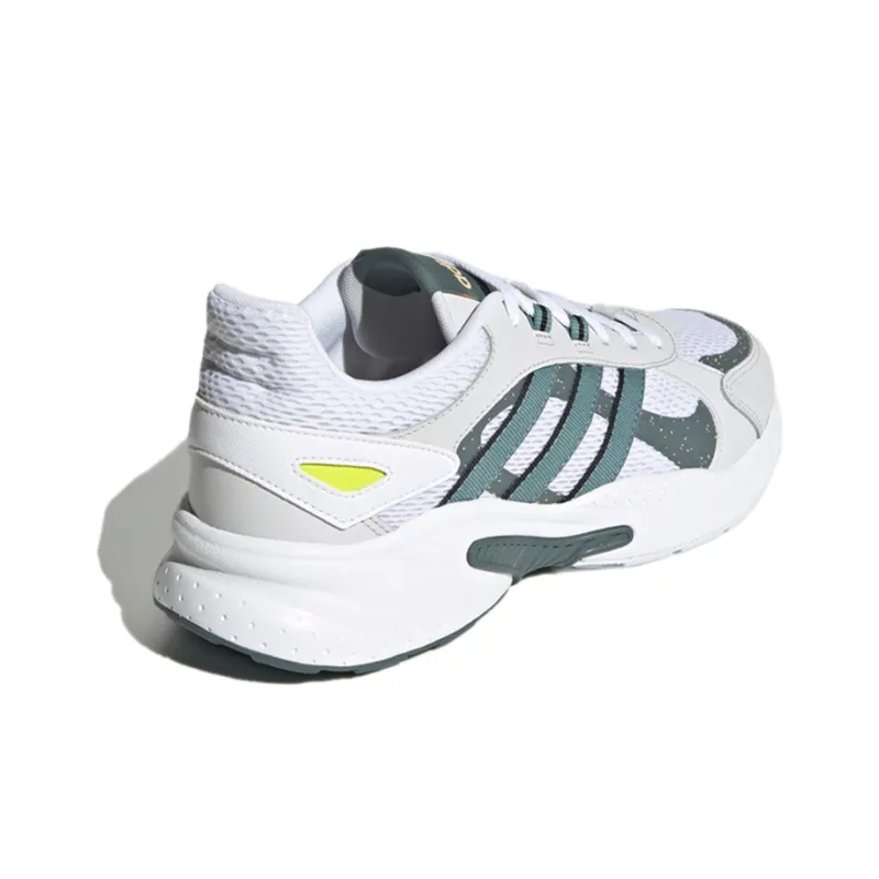 Adidas Neo Crazychaos Shadow Cushioning Slip Resistant Low Top Casual Shoes Men's White Gray Green-3