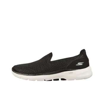Skechers Go Walk 6 Breathable Rebound Cushioning Lightweight Low Top Casual Shoes Women's Black White