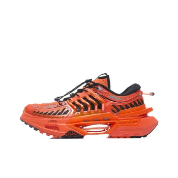 LiNing Xuankong Cushioning Anti Slip And Wear Resistant Coverage Support Low Top Sports Casual Shoes Men's Orange Black