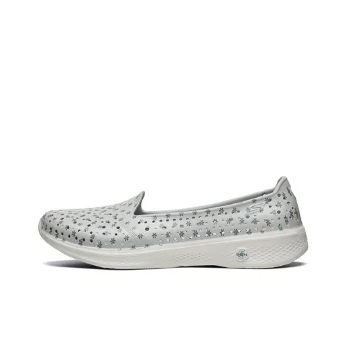Skechers H2 Go Low Top Slip on Shoes Loafers Grey Women's
