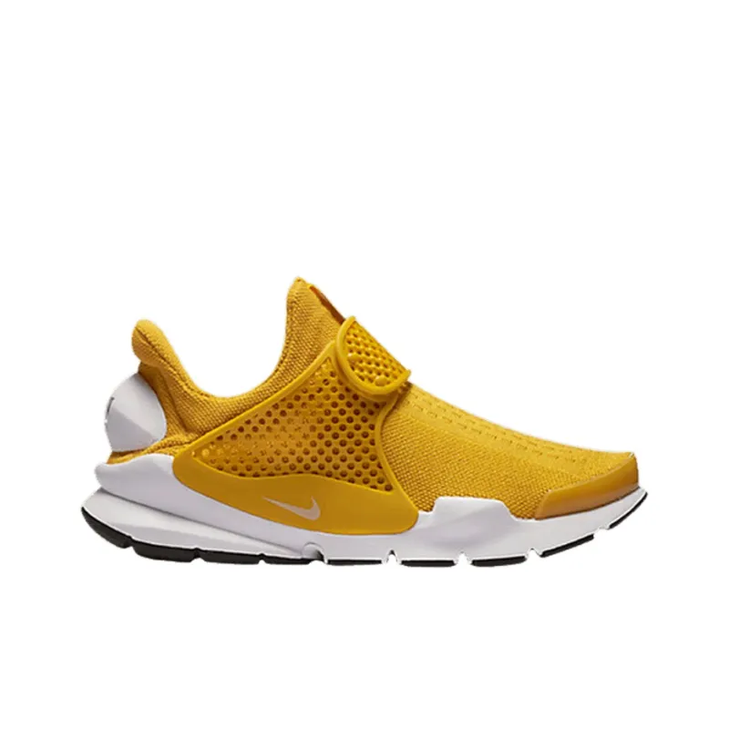 Nike Sock Dart Shock Absorbers With Slip Resistant Features Low Top Casual Shoes Women's Yellow White-1