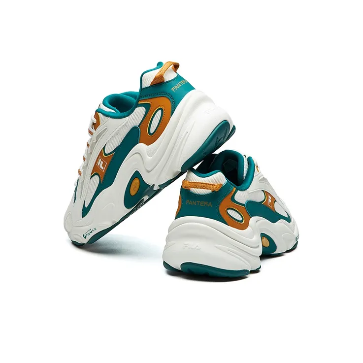 FILA FUSION Pantera Cushioning Anti Slip Wear Resistant Breathability Low Top Casual Shoes Men's Alpine Green-4