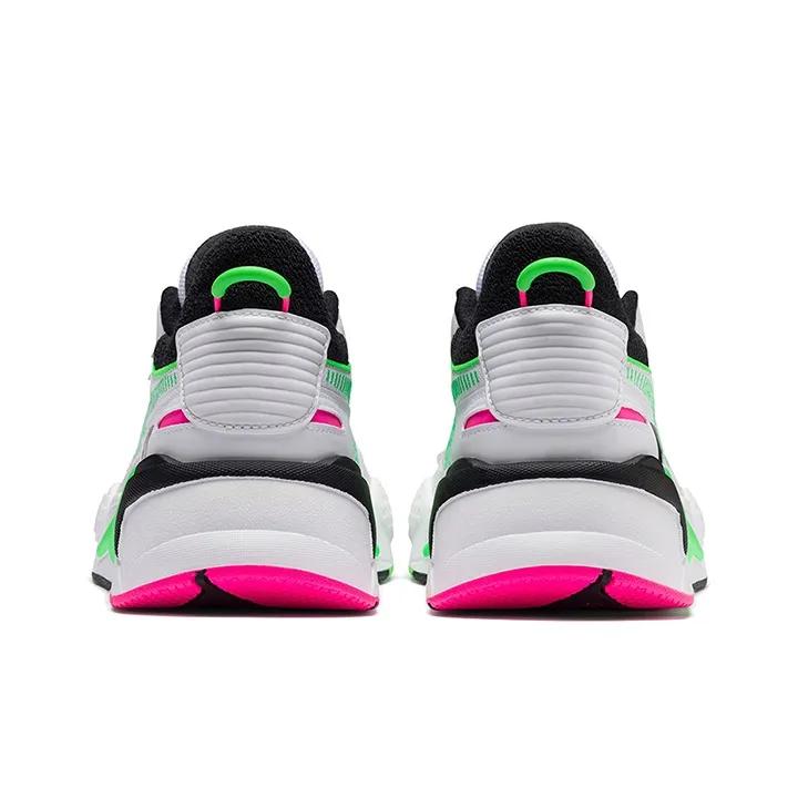 Ks x PUMA RS X Cushioning Anti Slip Wear Resistant Breathability Low Top Casual Shoes Unisex White Green Black-4