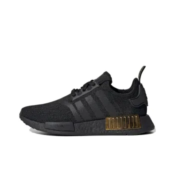 Adidas Originals Nmd R1 Triple Black Gold Metallic Women's