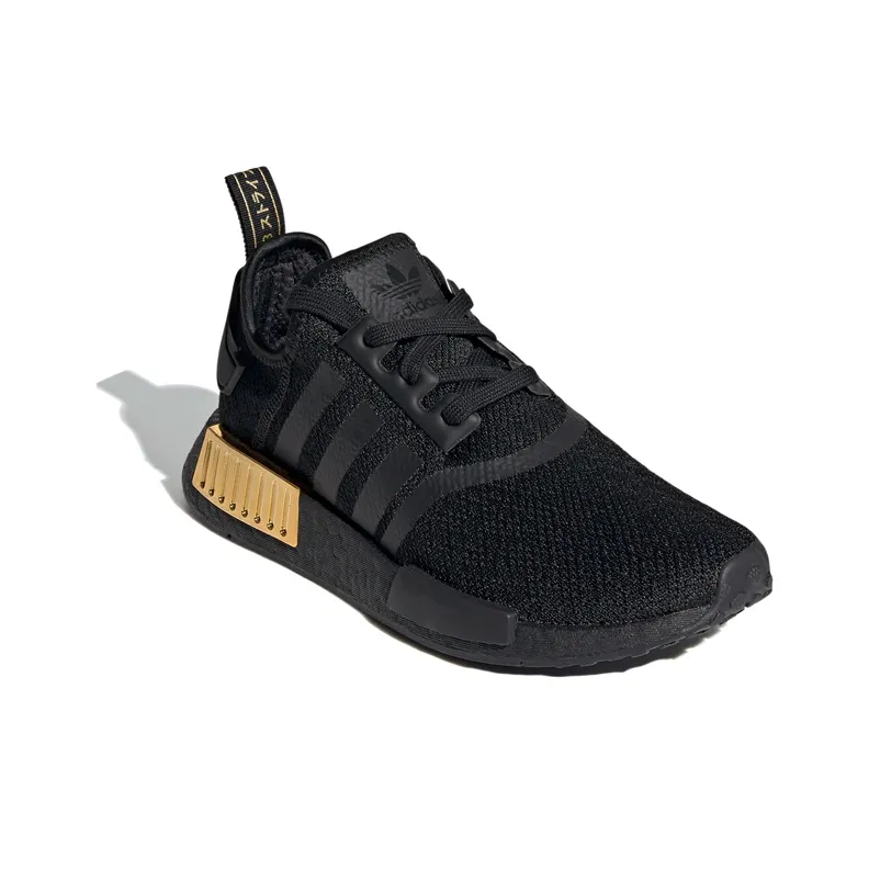 Adidas Nmd R1 Triple Black Gold Metallic Women's-2
