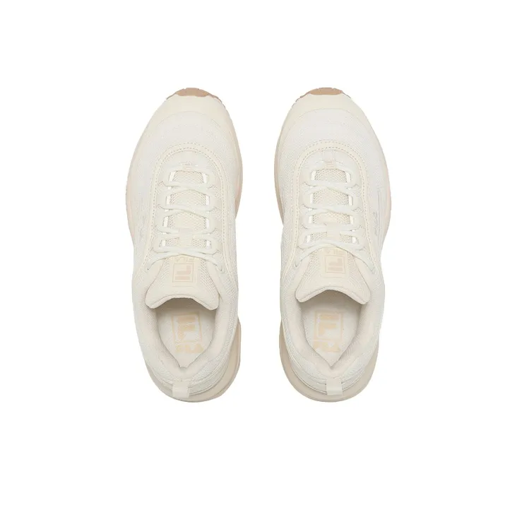 FILA Disruptor Trainer Cushioned Wear Resistant Breathable Low Top Casual Shoes Unisex Beige Yellow-2