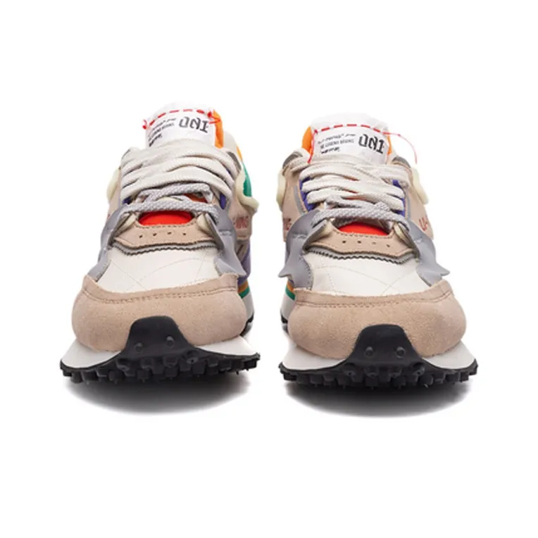 LiNing 001 Innocence Non slip Lightweight Low Top Sports Casual Shoes Men's Apricot White/Green-3