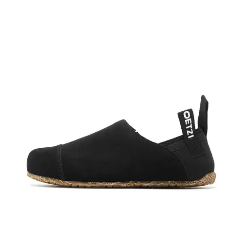 OETZI Men's Casual Shoes Unisex Low-Top Black