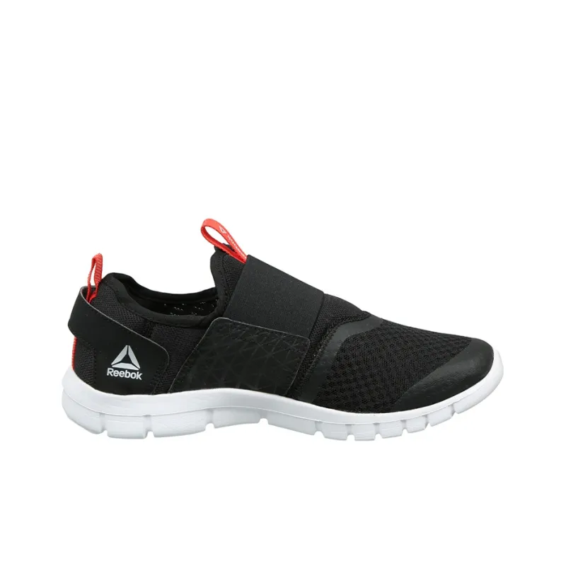 Reebok Walking Identity Slip-Ons Cushioning Anti-Slip And Wear-Resistant Low-Top Casual Shoes Men's Black Red White-1
