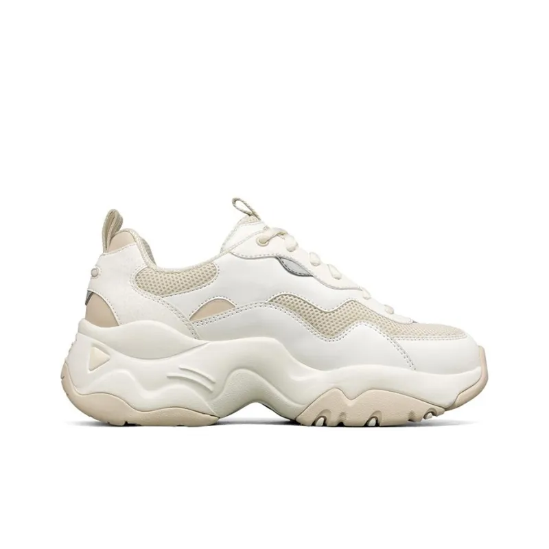 Skechers D'LITES 3.0 Cushioning Anti Slip And Wear Resistant Low Top Casual Shoes Women's White Beige-1