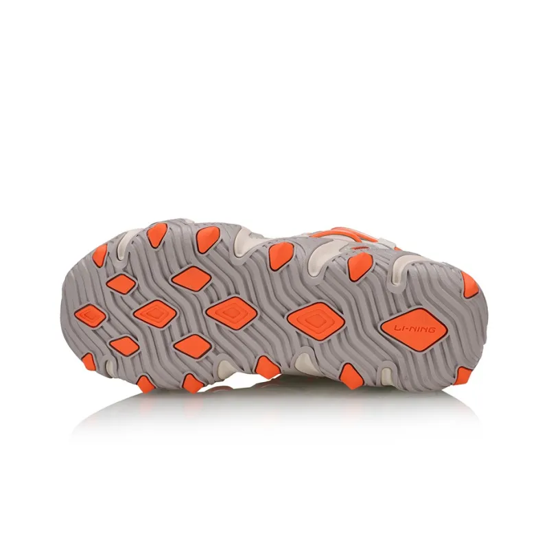 LiNing X Claw Cat Paw Cushioned Slip Resistant Low Top Sports Casual Shoes Women's Gray Orange-4