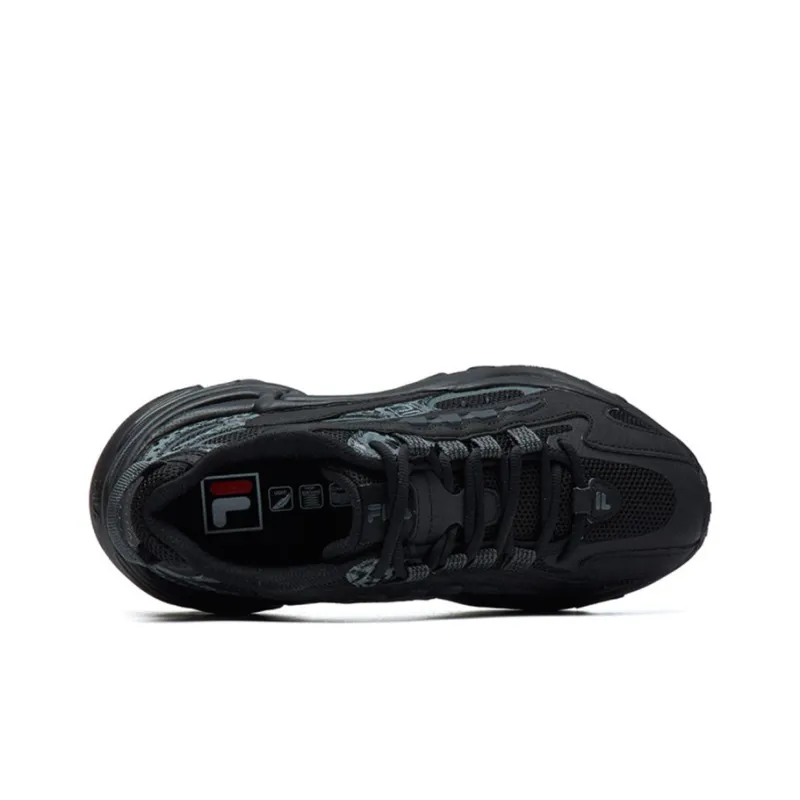 FILA Low Top Running Shoes Leopard Print For Black/Green Women's-2