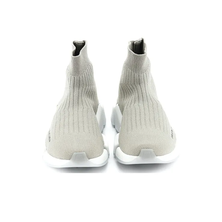 Balenciaga Speed Trainer Rib Knit Light Gray Women's-3