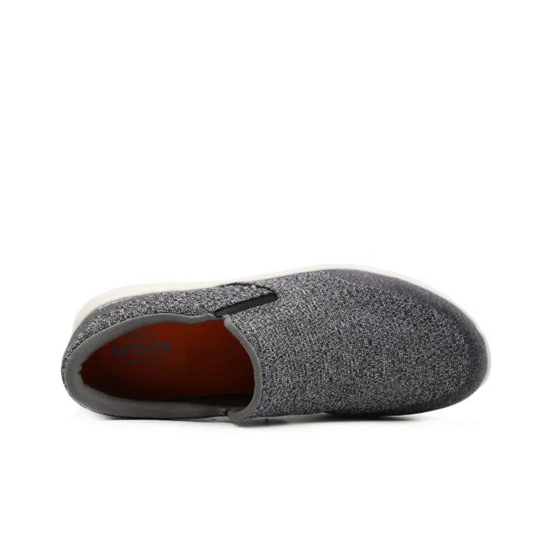 Crocs Kinsale Static Slip on Shoes 'Grey White'-3